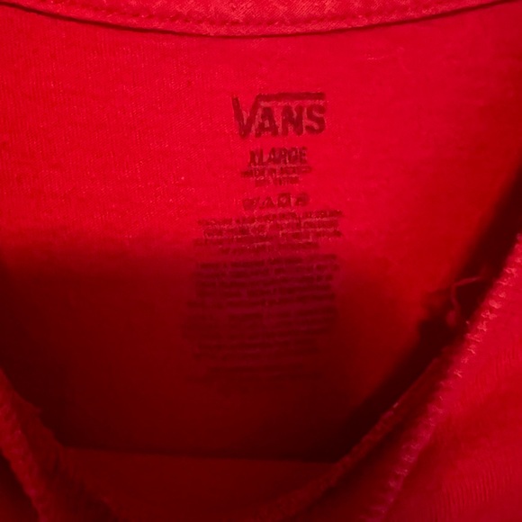 Men’s Red Vans Logo T-Shirt - Picture 3 of 4